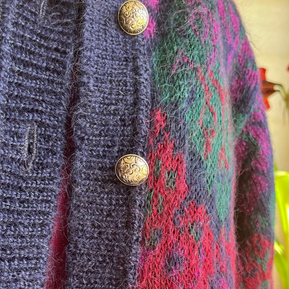 Vintage Soft Mohair Wool Knit Cardigan - Picture 4 of 7